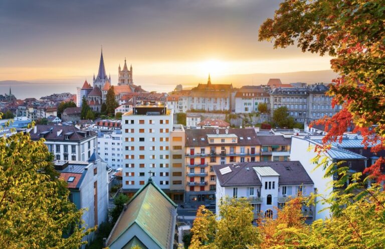 vue romantique de la ville de Lausanne