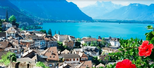 Vue romantique de Montreux