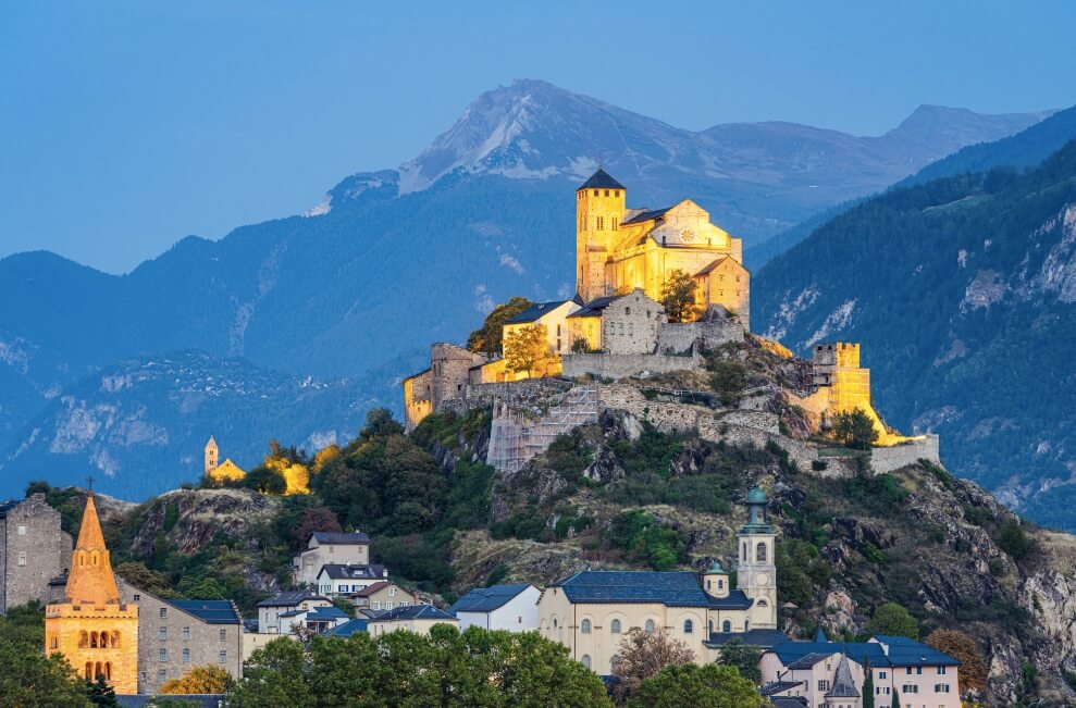 Vue de la ville de Sion
